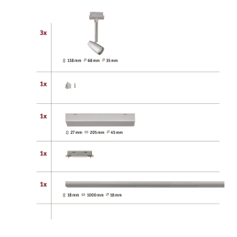 Paulmann URail Set Barelli         95459 