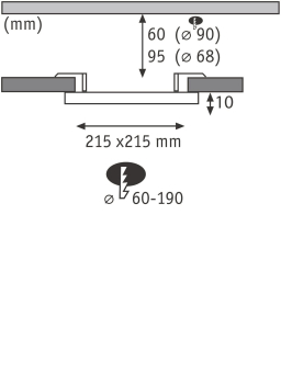 Paulmann EB Panel Veluna VariFit   95385 