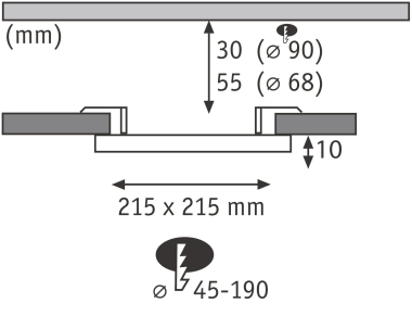 Paulmann EB Panel Veluna VariFit   95380 