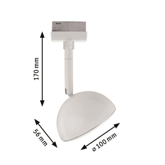 Paulmann URail Spot Hemi 1x5W Weiß 95509 