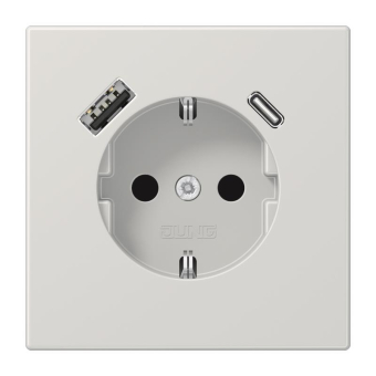 Jung SCHUKOsteckdose m.USB LS1520-15CALG 