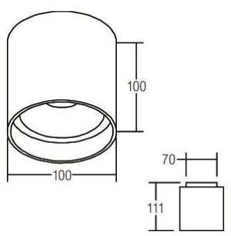 BRUM LED-Anbauleuchte 230V weiß 12042173 