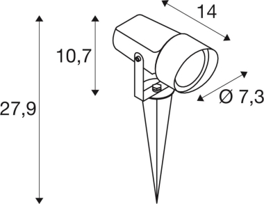 SLV SYNA SP GU10 IP65 schwarz    1008480 