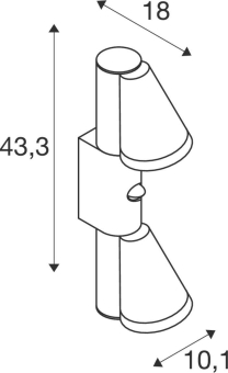 SLV T-TUBE WL GU10 double Sensor 1008011 