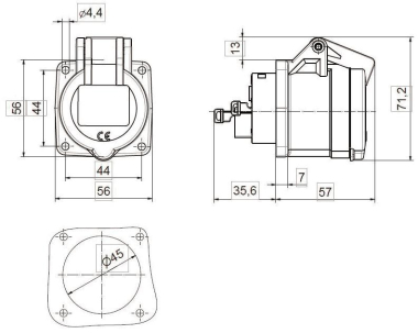 BALS Anbausteckdose 16A Quick      13646 