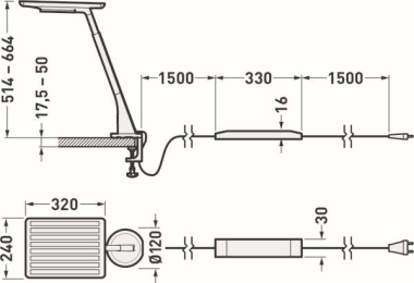 TRIL Tischleuchte Bicult sw D/I  7352059 