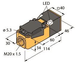 TURCK Induktiver Sensor BI15U-CP40-AN6X2 