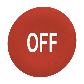 Schneider Tastenschild rot OFF   ZBAF435 