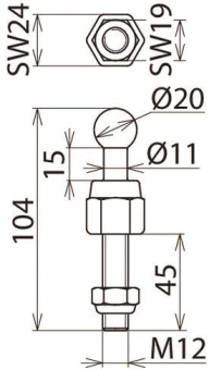 Dehn 754238 KFP 20  KFP 20 M12 45 SN7078 