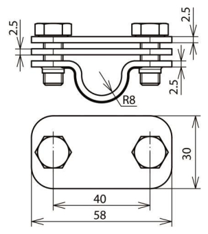 DEHN UNI-Trennklemme  UTK 16 FL30 ZP V2A 