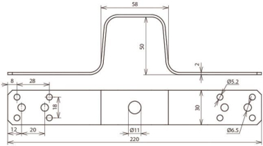DEHN Überbrückungslasche 220mm L  377026 