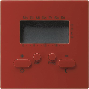 GIRA 237043 RTR 230V m.Uhr rot 