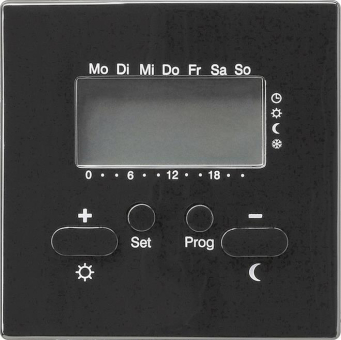 GIRA 237047 RTR 230V m.Uhr schwarz 