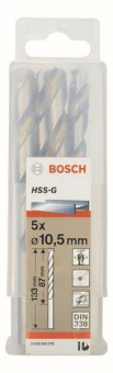 Bosch 5Metallbohrer HSS-G DIN 2608595078 