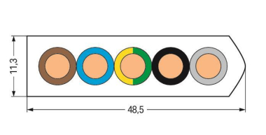 WAGO 897-1651 Flachleitung,Eca,5G16 