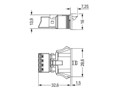 WAGO 890-714 Snap-In-Stecker,4-polig, 