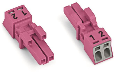 WAGO 890-282 Buchse,2-polig,Kod. B,pink 