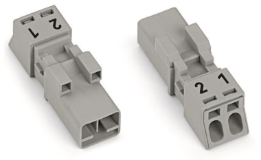 WAGO 890-252 Stecker,2-polig,grau 