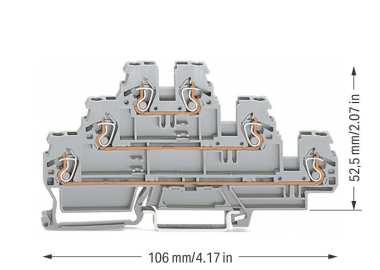 WAGO 870-551 Dreistockklemme, 