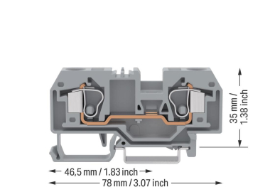 WAGO 284-901 2-Leiter-Durchgangsklemme, 