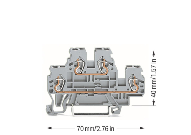 WAGO 870-501 Doppelstockklemme, 