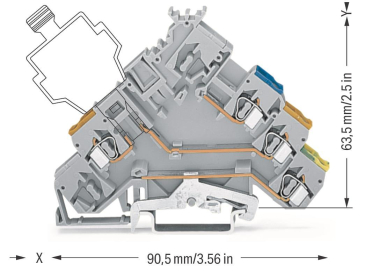 WAGO 280-575 3-Leiter-Aktorenklemme,mit 