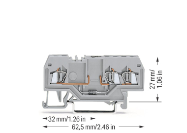 WAGO 279-673/281-410 Bauelementklemme,3 
