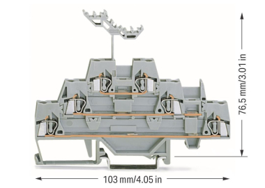 WAGO 280-549 Dreistockklemme,Durchgangs- 