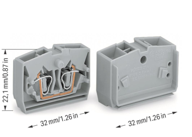 WAGO 264-321 2-Leiter-Mittelklemme,ohne 