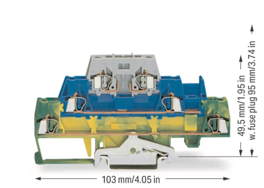 WAGO 280-510 Dreistockklemme,für 
