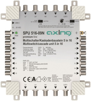 AXING Multischalter 5in16    SPU 516-09N 