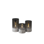 LED Kerzen 3er-Set smokey grey  1819-300 