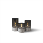 LED Kerzen 3er-Set smokey grey  1819-300 