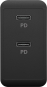 Goobay Dual USB-Schnellladegerät schwarz 