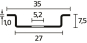 Hellermann DELTA-3F-ST-ML 35x7,5 gelocht 