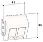 GGK Datendose M45 2Ports Aluoptik   6643 