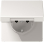 Jung SCHUKO Steckd.m.Klappd.  LS1521KLWW 