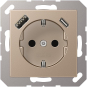 Jung SCHUKOsteckdose m.USB  A1520-15CACH 