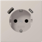 Jung SCHUKOsteckdose m.USB LS1520-15CALG 