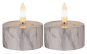 S&H LED-Kerze Marmoroptik 5,5x6cm  88220 