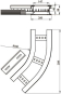 Unex Flachbogen 45  lichtgrau   67216-04 