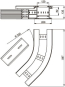Unex Flachbogen 45  lichtgrau   67236-04 