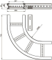 Unex Flachbogen 90  lichtgrau   67306-04 