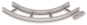 Unex Flachbogen 90  lichtgrau   67307-04 