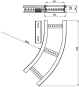 Unex Flachbogen 45  lichtgrau   67317-04 