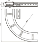 Unex Flachbogen 90  lichtgrau   67327-04 