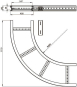 Unex Flachbogen 90  lichtgrau   67407-04 