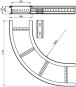Unex Flachbogen 90  lichtgrau   67427-04 