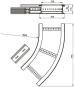 Unex Flachbogen 45  lichtgrau   67437-04 