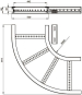 Unex Flachbogen 90  lichtgrau   67506-04 